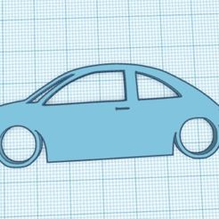 Web-capture_26-9-2023_143449_www.tinkercad.com.jpeg Fichier STL Porte-clés Volkswagen New Beetle Silhouette・Modèle pour imprimante 3D à télécharger