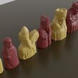 lewis chess 2.jpg Printable Medieval Medieval Chessmen Chess Set 2 OBJ 3MF 3D model