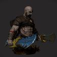 02.jpg Kratos bust from God of War Ragnarok STL