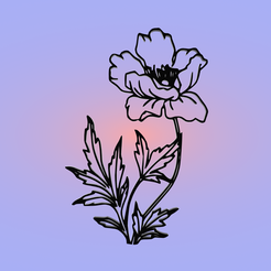 изображение_2022-06-14_140418378.png Fichier STL Murale décorative, décoration murale, panno, fleurs, coquelicot・Design imprimable en 3D à télécharger