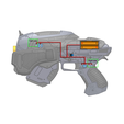 9.png Snub Pistol - Gears of War - Printable 3d model - STL + CAD bundle - Commercial Use