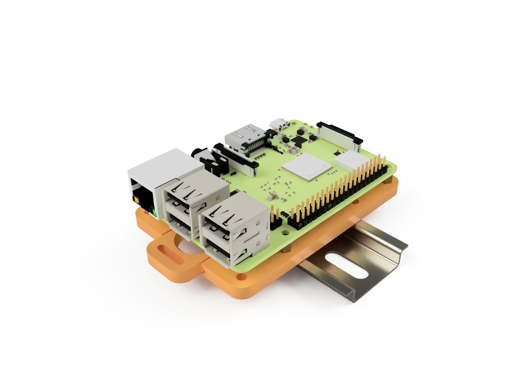 Download free STL file Raspberry Pi 3 DIN rail mount • 3D print design