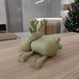 HighQuality1.png 3D Christmas Deer Toy with Playable Parts with 3D Stl Files & Deer Print, 3D Print File, Deer Art, Gift for Kids, 3D Printing, Keychain