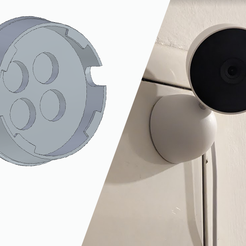 29a9c203-a222-4a67-8ef7-cf3da63fedaf.png 3D-Datei Magnetische Wandhalterung / Adapter für Google Nest Cam (Innenbereich, verkabelt) kostenlos・3D-druckbares Objekt zum herunterladen
