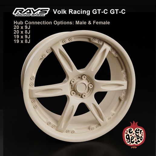 1/24 RAYS Volk Racing GT-C Wheels – Fast & Furious Toyota Supra MK4 – Male & Female Hub Connections