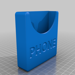 Phone_wall_pocket_-_adhesive_MK2.png Free 3D file Phone Wall Pocket・3D printing template to download