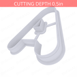 Letter_A~4in-cookiecutter-only2.png Letter A Cookie Cutter 4in / 10.2cm
