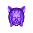 Cat-Girl Anthro Head 01 STL.STL Anthro Cat Heads Pack