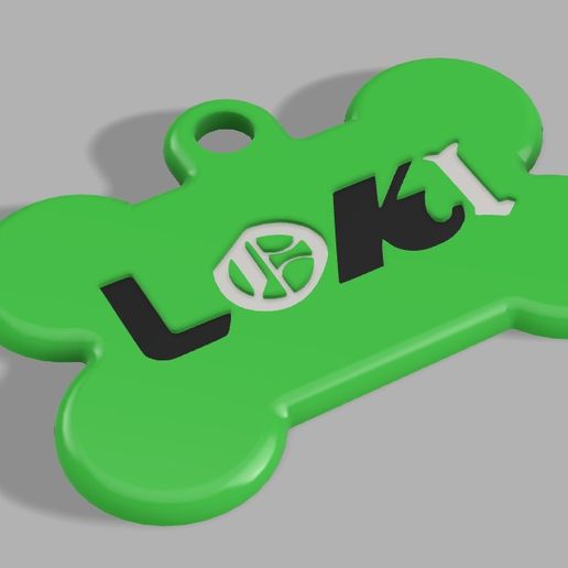 Loki dog tag 3D model