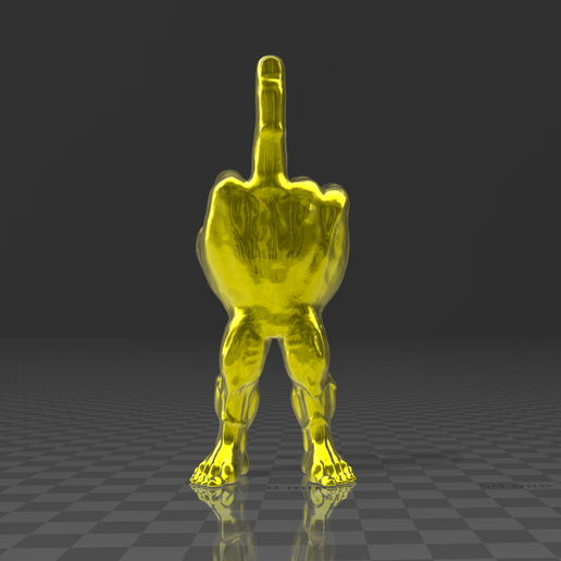 Middle Finger Figurine | Fuck You Figure | Gold Keychain