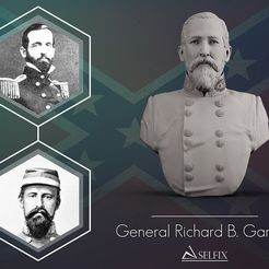 01.jpg STL file General Richard Garnett bust sculpture 3D print model・3D print design to download