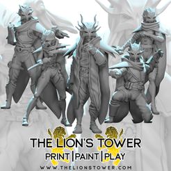Cult-of-Tiamat.jpg Cult of Tiamat - Cultist Bundle - Set of 5 models (32mm scale, Pre-supported Miniatures)