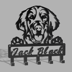 Jack_black.png Llavero - Golden Retriever
