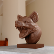 hyena-head-bust-2.png Hyena bust statue stl 3d print