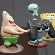 Render3.png CONTROLLER HOLDER / Joystick Holder Pack - SpongeBob SquarePants, Patrick Star and Squidward