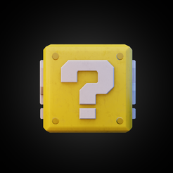 QuestionBlock_SuperMario_1.png Archivo STL Bloque de preguntas sobre la película Super Mario Bros・Idea de impresión 3D para descargar