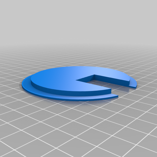 round desktop cable management cover - 3D model önizlemesi