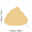 poop~8.75in-cm-inch-cookie.png Poop Cookie Cutter 8.75in / 22.2cm