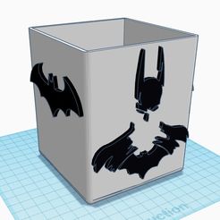 BATMAN-1.1.jpg Archivo STL BATMAN Tarro para bolígrafos// Tarro para bolígrafos BATMAN・Plan imprimible en 3D para descargar