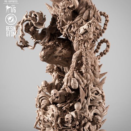 3Dアート 🗿 B3DSERK OMEGA SPAWN SCULPTURE READY FOR PRINTING・ 3D