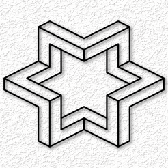 project_20230512_1852551-01.png IMPOSSIBLE art mural géométrique STAR art mural iluusion optique décor mural 2d art