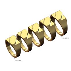 Recta-strip-signet-ring-size6to10-00.jpg STL file Stepped strip rectangular signet ring 3D print model・3D printable model to download