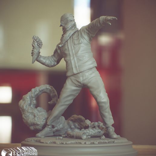 bansky-rioter-stl-statue-for-3d-printing-3d-model-obj-stl.jpg Bansky Rioter STL Statue for 3D printing