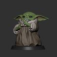 86.jpg Baby Yoda - Holding and Chewing the Necklace - Fan Art