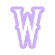 W_Ucase.stl Merlina - alphabet font - cookie cutter