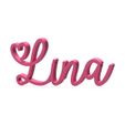 prenom_first_name_lina_3d.jpg Nombre Lina - Decoración de pared o de mesa
