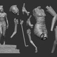 ZBrush-Document.jpg Bubble Head Nurse – 3D Print Model (Silent Hill 2, Highly Detailed Multipart Figure)