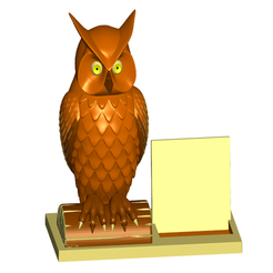 OBfront.png STL-Datei Owl Business Card Holder (Expandable) kostenlos・Modell zum 3D-Drucken zum herunterladen