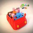rendered_2.jpg PEPPA PIG CAR WITH ARTICULATED DADDY PIG AND MOMMY PIG