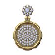 Iced-Flower-cluster-halo-Artdeco-stepped-Halo-memory-pendant-coin-11.jpg Iced cluster bail Art deco pattern N04 memory pendant 3D print model