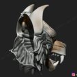 06.jpg Wolf Mask - Japanese Samurai Mask - Oni Tiger Mask - Halloween 3D print model
