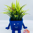 4.png Smiling flower pot / 3mf pot handle included