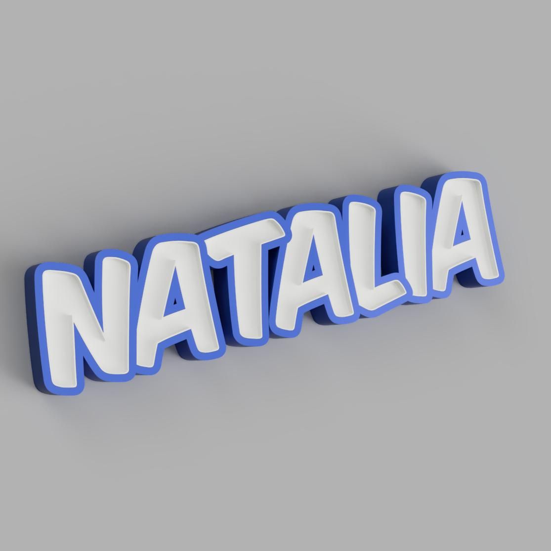 Download file NAMELED NATALIA - LED LAMP WITH NAME • Design to 3D print ...