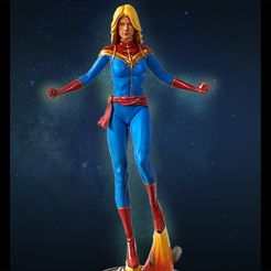 BeautyShotSquare.jpg Captain Marvel 6th Scale Figurine/statue (FDM friendly)