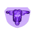 Stierkopf2_Low_Poly_Rückenplatte.stl Bullhead Bull Taurus