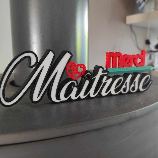 🎁 Cadeau, merci maitresse・Fichier STL Gratuit pour Impression 3D・Cults