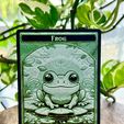 Frog3.jpeg 4-Color Frog Token STL for Commander Decks – Compatible with No Multi-Color Printer