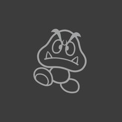 Goomba1.jpg Goomba Outline - Super Mario Silhouette