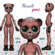 image-1-1.jpeg Mossik Pansi - STL 3D Kit Printed Ball Jointed Doll Base - PLA filament /SLA Resin Compatible files