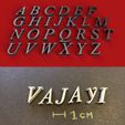 foto.JPG VIJAYA font uppercase 3D letters STL file