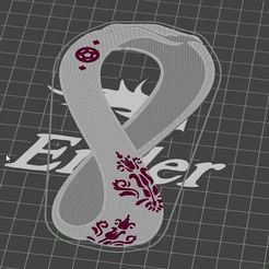 slicer-logo-qatar.jpg STL file Qatar 2022 FIFA World Cup extruded Logo・3D printable design to download