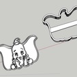 Dumbo-orecchie.png Dumbo Disney cookie cutter embossed cake design decoration party boy girl cute baby