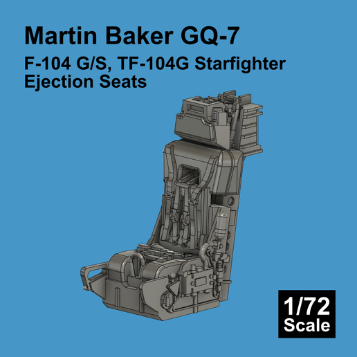 ✈️ 1/72 F-104 G/S , TF-104G Starfighter Ejection Seats ( MB GQ-7