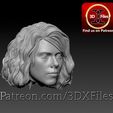 EE1.jpg Black Widow Hot Toys Head sculpt 1-6th scale - Avengers Free 3D print model