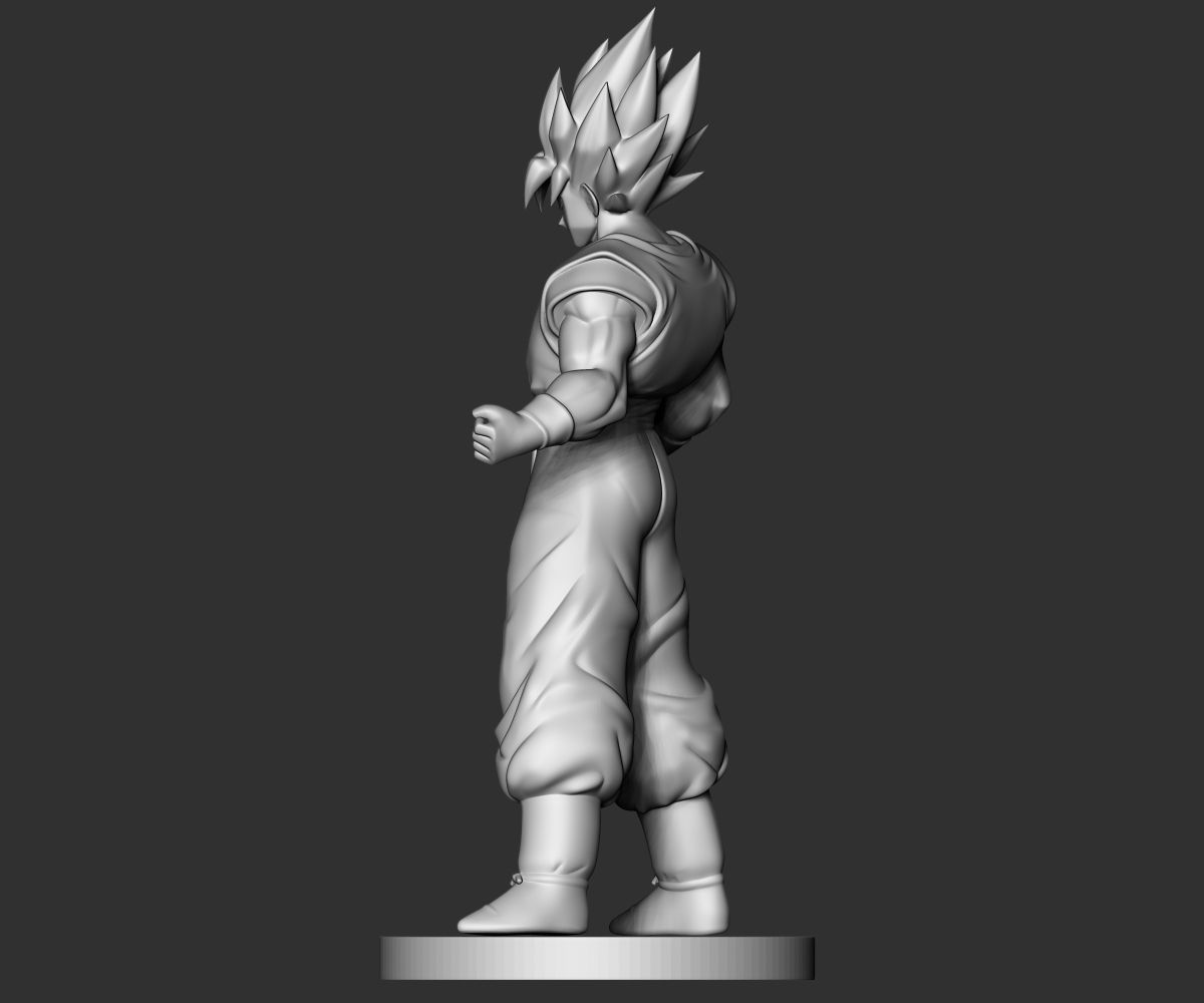 Left_bw.jpg Archivo 3D gratuito Super Saiyan Goku・Objeto imprimible en 3D para descargar, nlsinh