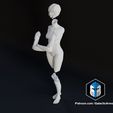 Cortana-Pose-3-Exploded.jpg Halo Cortana Figurine - Pose 3 - 3D Print Files